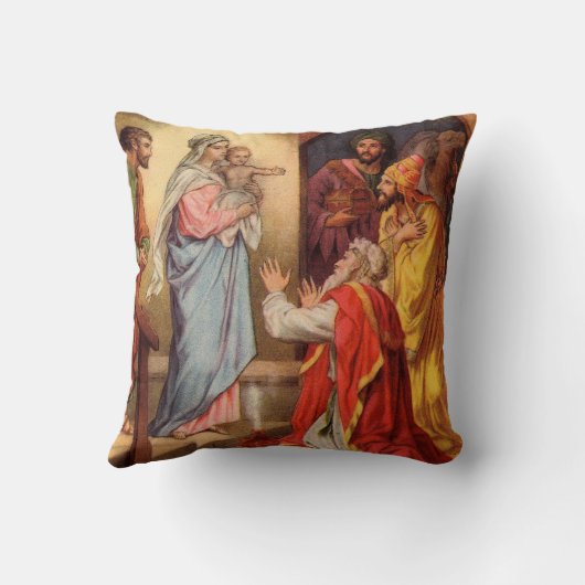 ヴィンテージベビーイエスと三王 クッション (裏面)