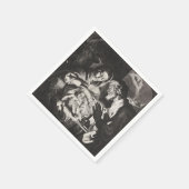 ヴィンテージベビーイエズクリスマス出生 スタンダードカクテルナプキン (角)