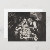 ヴィンテージベビーイエズクリスマス出生 ポストカード (正面/裏面)