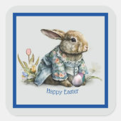 ヴィンテージベビーイースターバニー スクエアシール (正面)