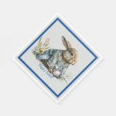 ヴィンテージベビーイースターバニー スタンダードランチョンナプキン (角)