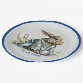 ヴィンテージベビーイースターバニー ペーパープレート (アングル)