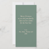 ヴィンテージベビーエンジェル出生シーンクリスマス シーズンカード (裏面)