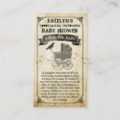 ヴィンテージベビーカーのハロウィーンの赤ちゃんシャワーブック エンクロージャーカード (正面)