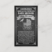 ヴィンテージベビーカーのハロウィーンの赤ちゃんシャワーブック エンクロージャーカード (正面)