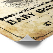 ヴィンテージベビーカーのハロウィーンベイビーシャワーへようこそ ポスター (角)