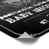 ヴィンテージベビーカーのハロウィーンベイビーシャワーへようこそ ポスター (角)