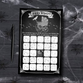 ヴィンテージベビーカーのハロウィーンベイビーシャワービンゴ