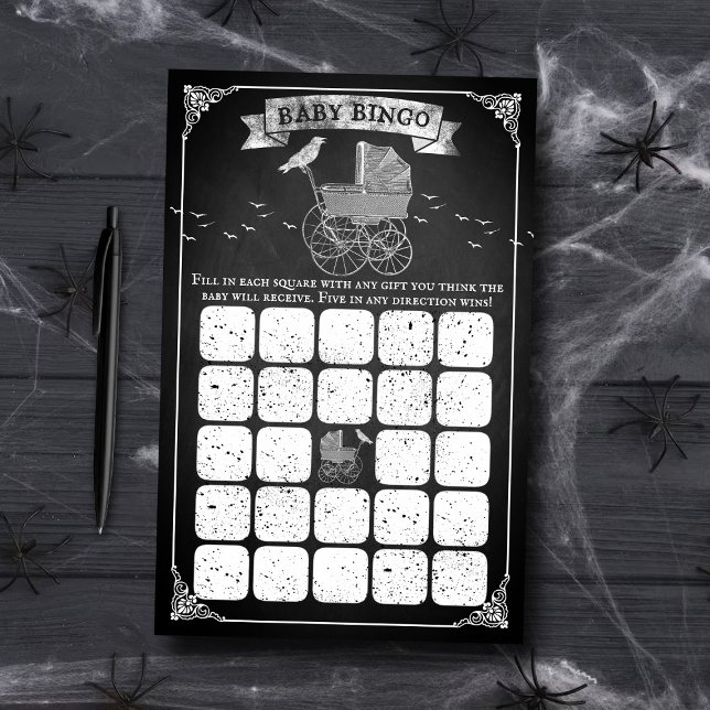 ヴィンテージベビーカーのハロウィーンベイビーシャワービンゴ (クリエイターアップロード済み)