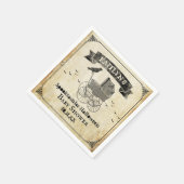 ヴィンテージベビーカーのハロウィーンベイビーシャワー スタンダードカクテルナプキン (角)