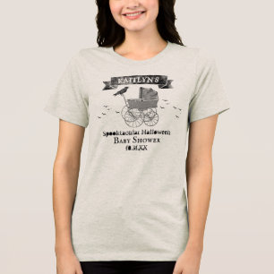 ヴィンテージベビーカーのハロウィーンベイビーシャワー トライブレンドTシャツ