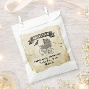 ヴィンテージベビーカーのハロウィーンベイビーシャワー フェイバーバッグ