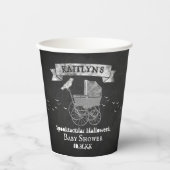 ヴィンテージベビーカーのハロウィーンベイビーシャワー 紙コップ (正面)