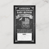 ヴィンテージベビーカーのハロウィーンベビーシャワーおむつ エンクロージャーカード (正面)