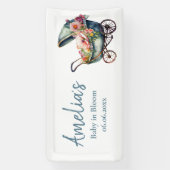 ヴィンテージベビーカーパーソナライズされたの赤ちゃんシャワー 横断幕 (縦)