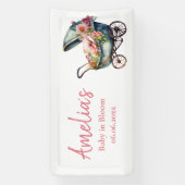 ヴィンテージベビーカーパーソナライズされたの赤ちゃんシャワー 横断幕 (縦)