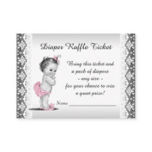 ヴィンテージベビーガールおむつラッフルチケット