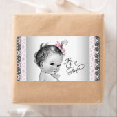 ヴィンテージベビーガールのウォーターボトルラベル ラベル (インサイチュ)