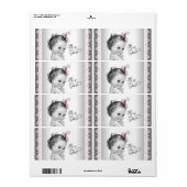 ヴィンテージベビーガールのウォーターボトルラベル ラベル (フルシート)