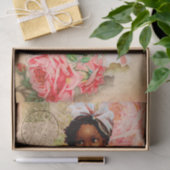 ヴィンテージベビーガールはがきデコペティッシュペーパー 薄葉紙 (ギフト)