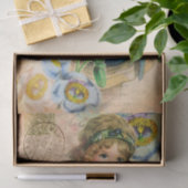 ヴィンテージベビーガールはがきデコペティッシュペーパー 薄葉紙 (ギフト)