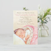 ヴィンテージベビーガールシャワー招待状 招待状 (スタンド正面)