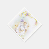 ヴィンテージベビーガールバプテスマ《キリスト教》洗礼式や命名式ナプキン スタンダードカクテルナプキン (角)