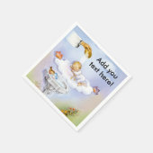 ヴィンテージベビーガールバプテスマ《キリスト教》洗礼式や命名式ナプキン スタンダードカクテルナプキン (角)