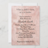 ヴィンテージベビーガールベビーシャワー招待状 招待状 (裏面)