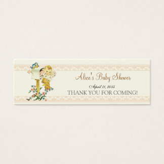 ヴィンテージベビーガールメールボックスベビーシャワーメッセージカード