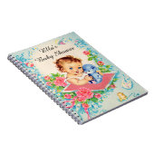 ヴィンテージベビーガール赤ちゃんシャワー手帳 ノートブック (右側)