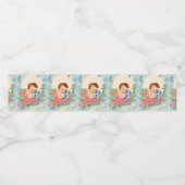 ヴィンテージベビーガール赤ちゃんシャワー水ボトルラベル ペットボトルラベル (シングルラベル)