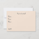 ヴィンテージベビーガール赤ちゃんシャワー 招待状 (裏面)