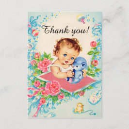 ヴィンテージベビーガール「ありがとう」カード サンキューカード
