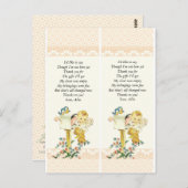 ヴィンテージベビーガールMail Boxベビーシャワーの好意 ポストカード (正面/裏面)