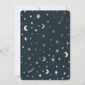 ヴィンテージベビーキャリエレガントッジネイビーベイビーシャワー 招待状 (裏面)