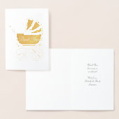 ヴィンテージベビーキャリッジシャワー美 箔カード (ディスプレー)