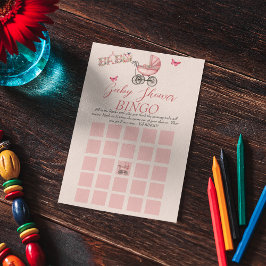 ヴィンテージベビーキャリッジビンゴベビーシャワーゲーム