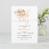 ヴィンテージベビーキャリッジフローラベビーシャワー 招待状 (スタンド正面)