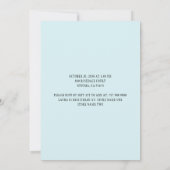 ヴィンテージベビーキャリッジブルーボーイベビーシャワー 招待状 (裏面)