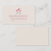 ヴィンテージベビーキャリッジベビーシャワーおむつラッフル エンクロージャーカード (正面/裏面)