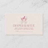 ヴィンテージベビーキャリッジベビーシャワーおむつラッフル エンクロージャーカード (正面)