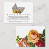 ヴィンテージベビーキャリッジベビーシャワー予約リクエスト エンクロージャーカード (正面/裏面)