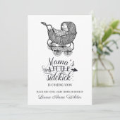 ヴィンテージベビーキャリッジベビーシャワー招待状 招待状 (スタンド正面)