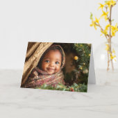 ヴィンテージベビークリスマスカード カード (黄色い花)