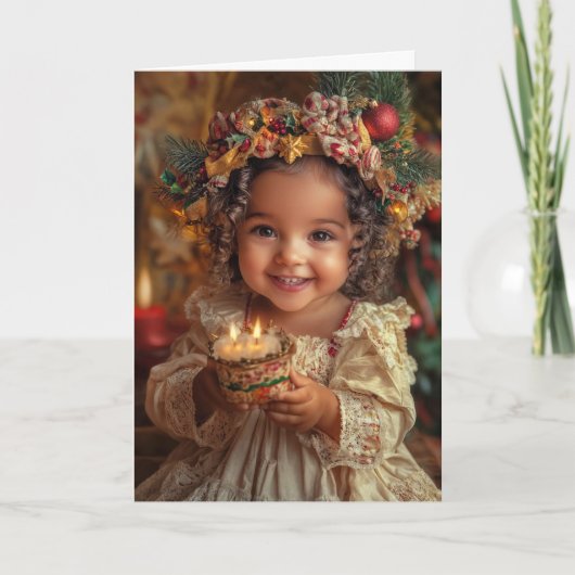 ヴィンテージベビークリスマスカード カード (正面)