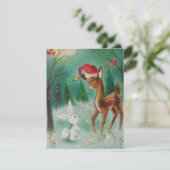 ヴィンテージベビークリスマスディアアンドバニー シーズンカード (スタンド正面)