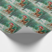 ヴィンテージベビークリスマスディアアンドバニー ラッピングペーパー (角)