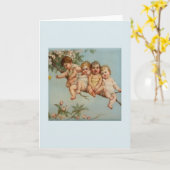 ヴィンテージベビーグリーティングカード カード (黄色い花)