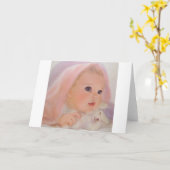 ヴィンテージベビーグリーティングカード カード (黄色い花)